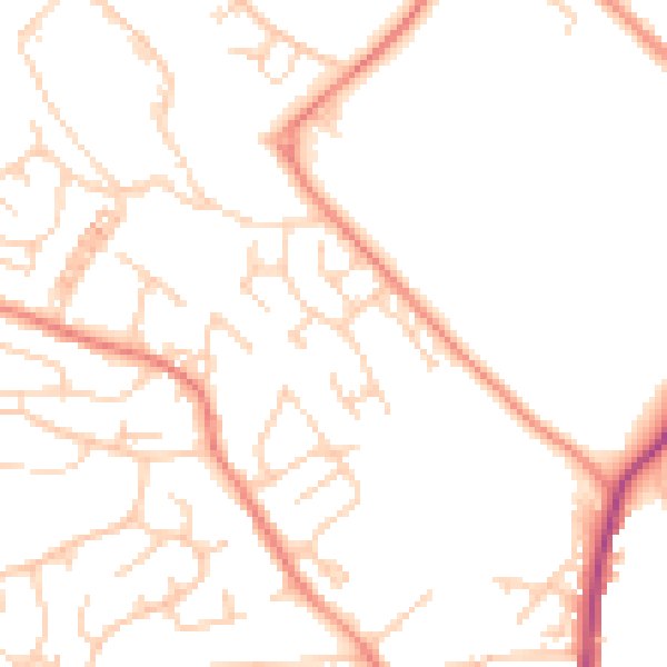 Daytime road noise heatmap for S35 2YF