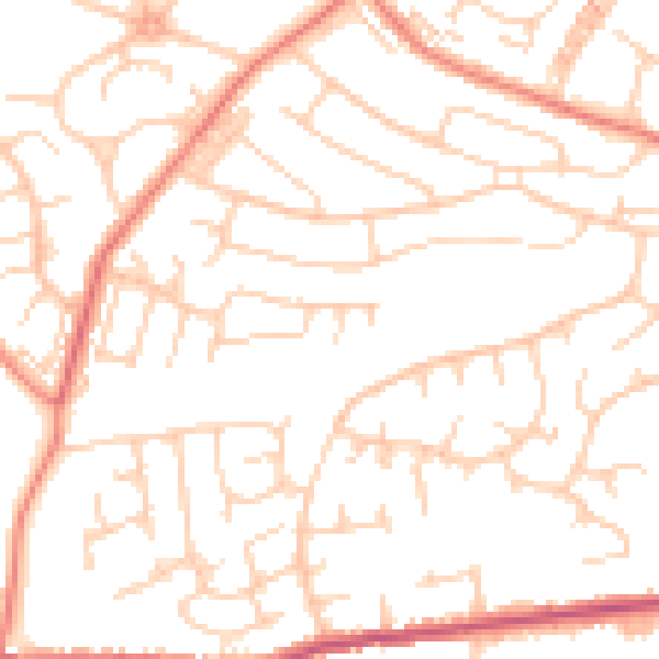 Daytime road noise heatmap for S35 3FG