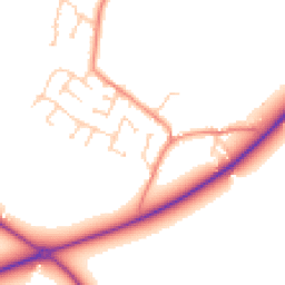 Daytime road noise heatmap for S36 7LJ