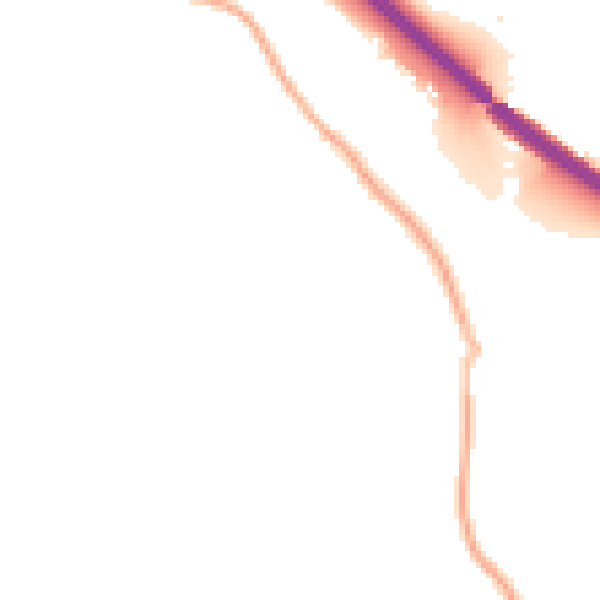 Night-time road noise heatmap for S42 5DP