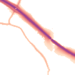 Night-time road noise heatmap for S42 5DW