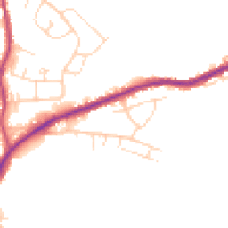 Daytime road noise heatmap for S42 5NW