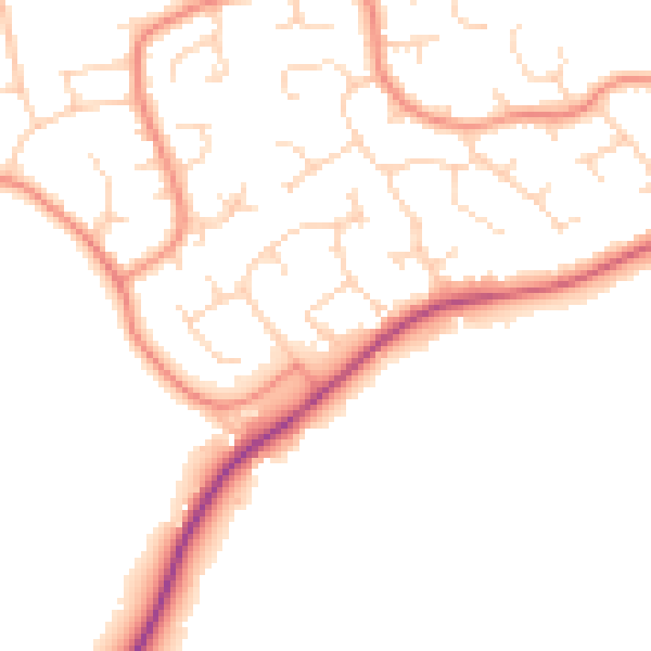 Daytime road noise heatmap for S42 7HY