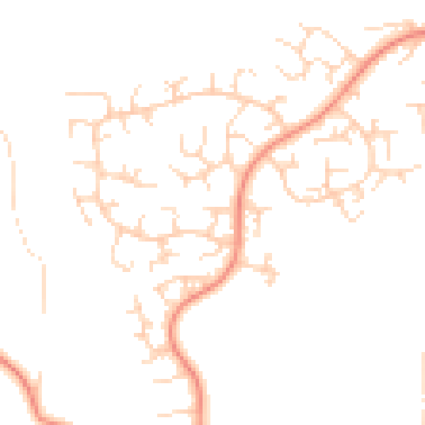 Daytime road noise heatmap for S42 7JA