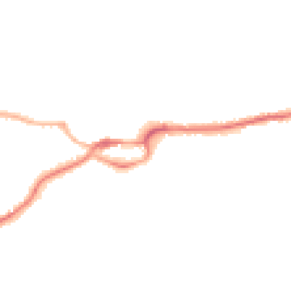 Night-time road noise heatmap for S43 1DE