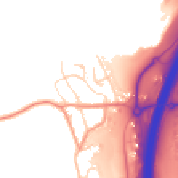Daytime road noise heatmap for S44 5EZ
