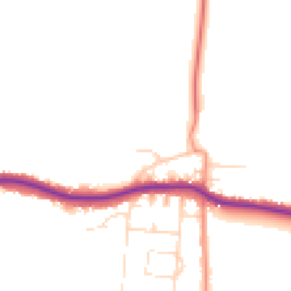 Daytime road noise heatmap for S44 5PU