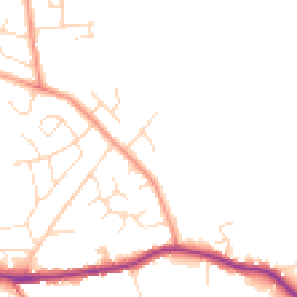 Daytime road noise heatmap for S44 5TS