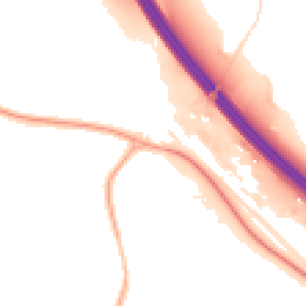 Night-time road noise heatmap for S5 0DG