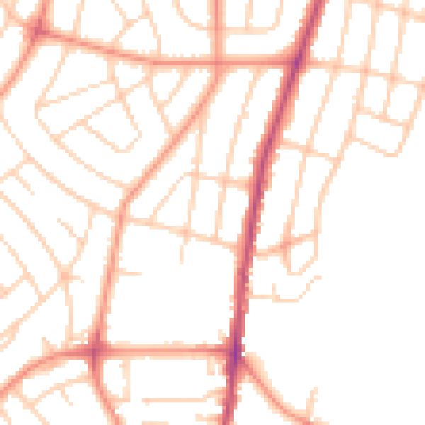 Daytime road noise heatmap for S5 0RX