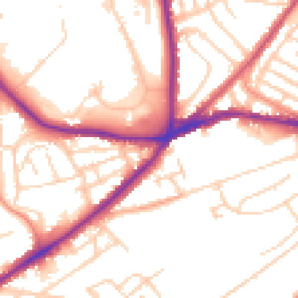 Daytime road noise heatmap for S5 7AF