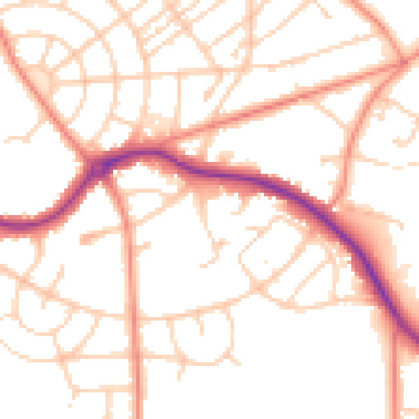 Daytime road noise heatmap for S5 7JW