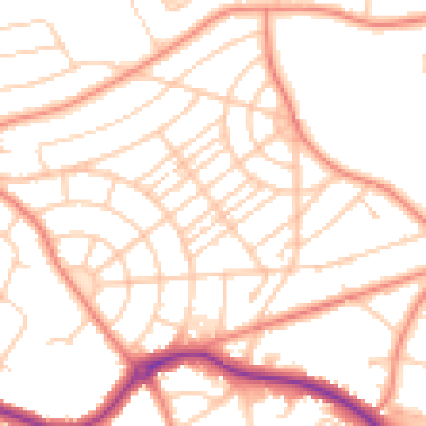 Daytime road noise heatmap for S5 7NL