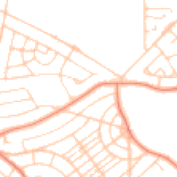 Daytime road noise heatmap for S5 7QE