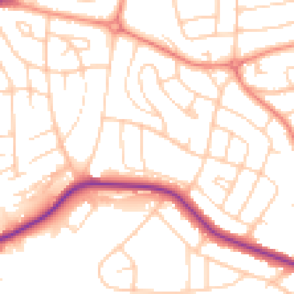 Daytime road noise heatmap for S5 8TE