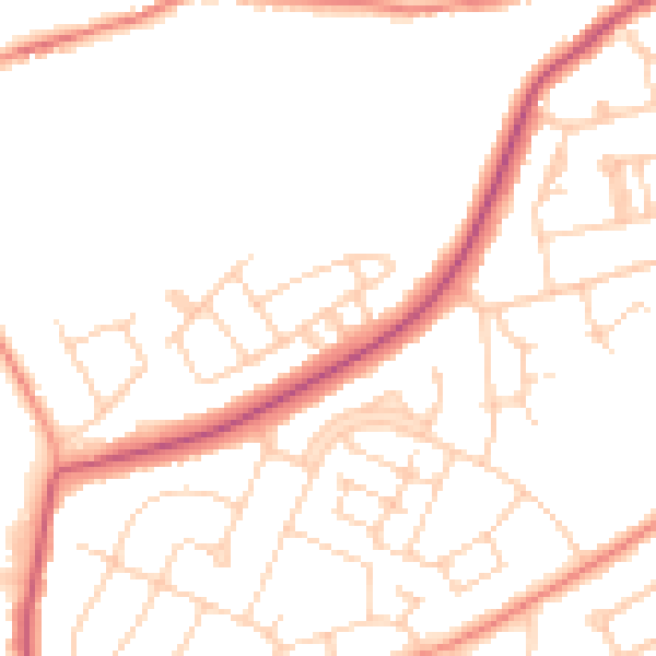 Daytime road noise heatmap for S5 9AU