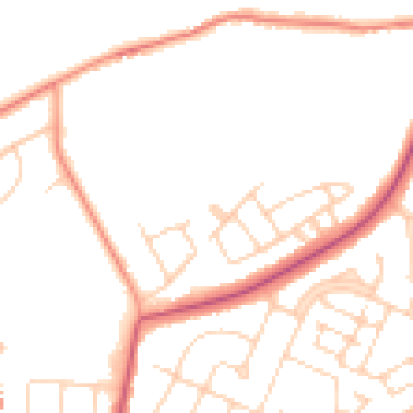 Daytime road noise heatmap for S5 9AZ
