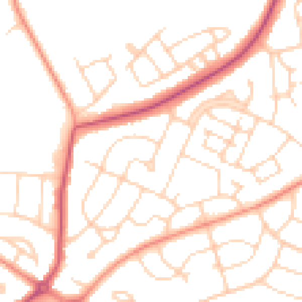 Daytime road noise heatmap for S5 9NY