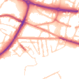 Daytime road noise heatmap for S61 1BN
