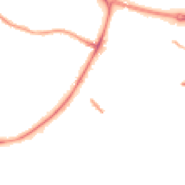 Night-time road noise heatmap for S61 1DS