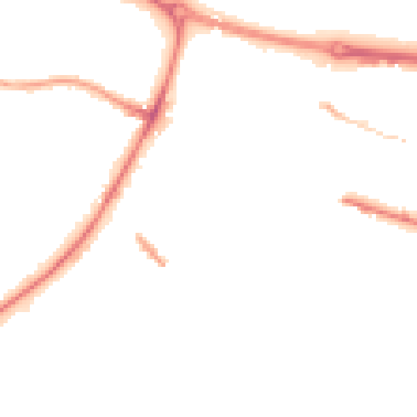 Night-time road noise heatmap for S61 1DY