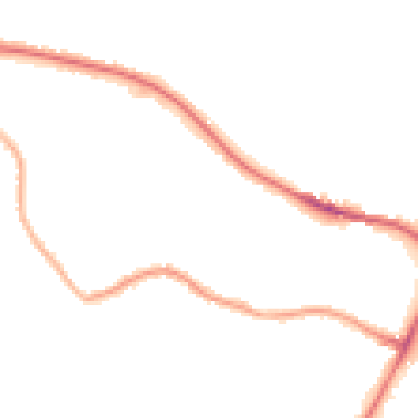 Night-time road noise heatmap for S61 1QD