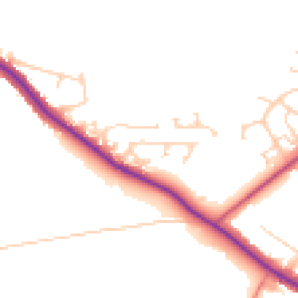 Daytime road noise heatmap for S61 2QY