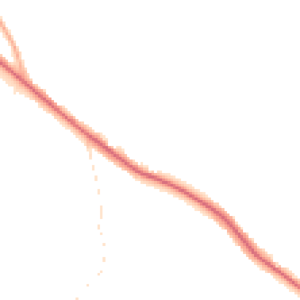 Night-time road noise heatmap for S61 2RG