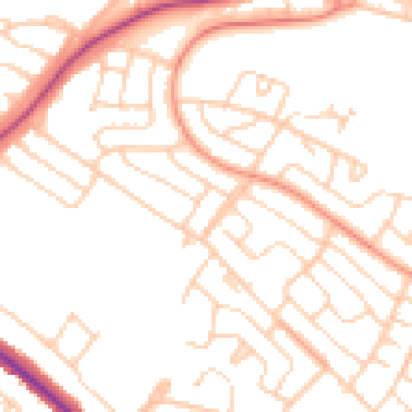 Daytime road noise heatmap for S61 3LP