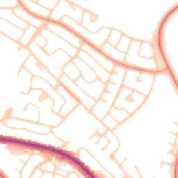 Daytime road noise heatmap for S61 3SR