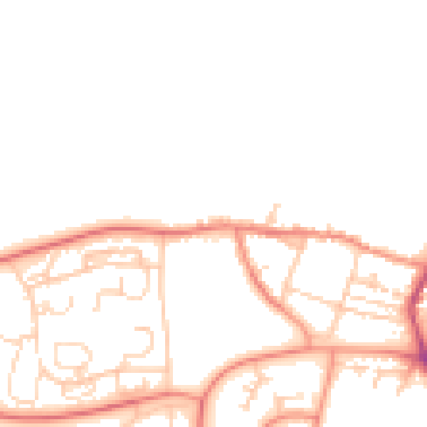 Daytime road noise heatmap for S61 4DT
