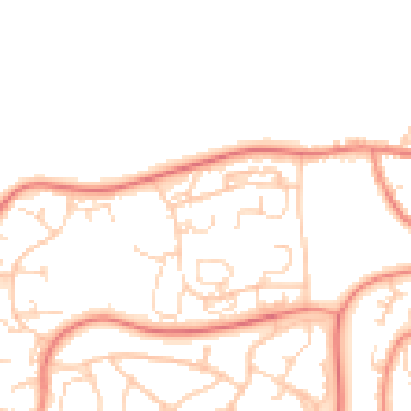 Daytime road noise heatmap for S61 4DW