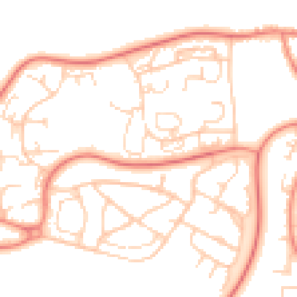 Daytime road noise heatmap for S61 4HT