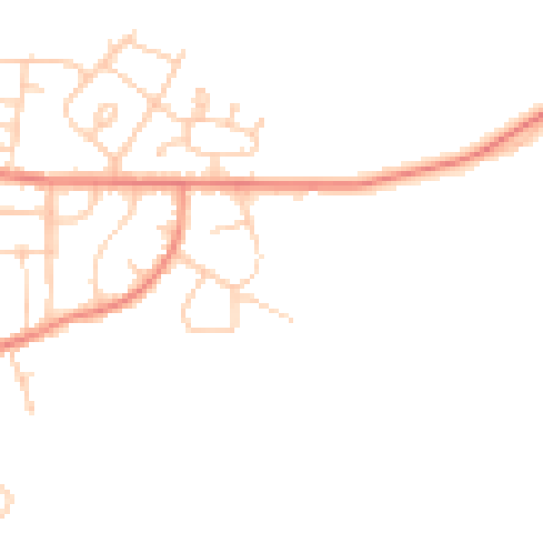 Daytime road noise heatmap for S62 5LW