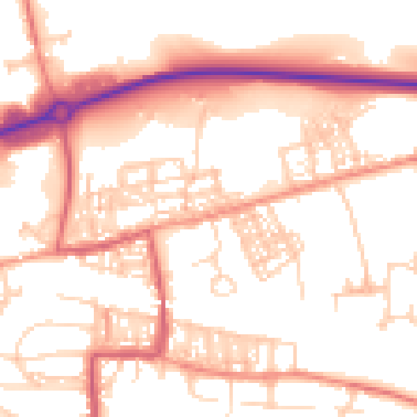 Daytime road noise heatmap for S63 9HG