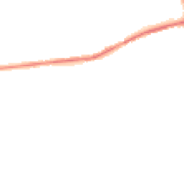 Night-time road noise heatmap for S70 1ED