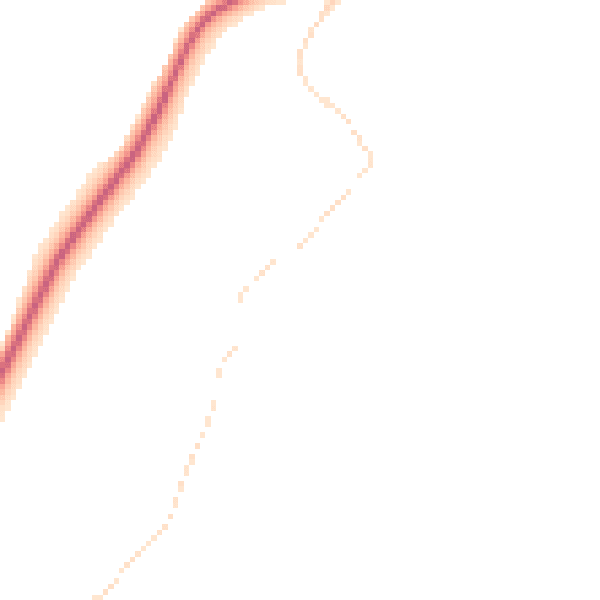 Night-time road noise heatmap for S70 5LQ