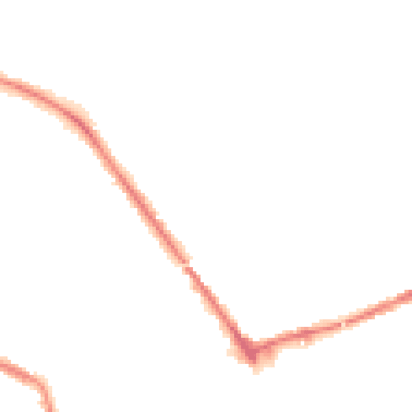 Night-time road noise heatmap for S75 1BA