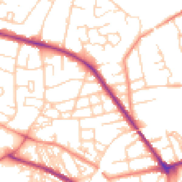 Daytime road noise heatmap for S75 2TN