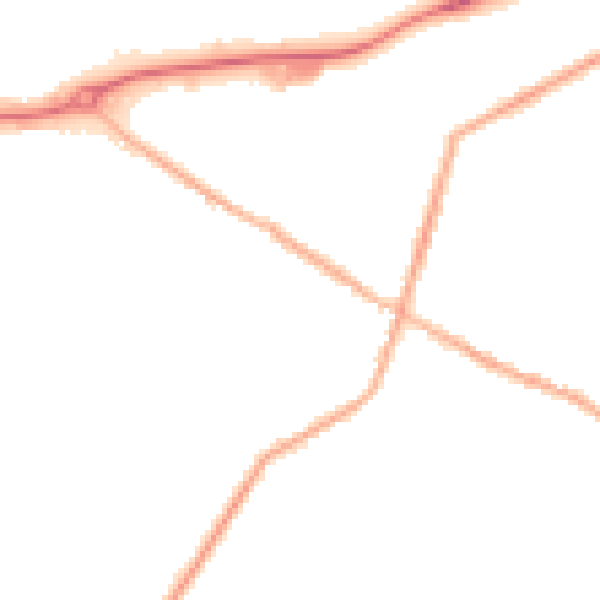 Night-time road noise heatmap for S75 3SG