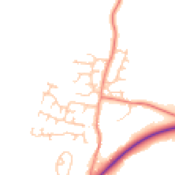 Daytime road noise heatmap for S75 4JD