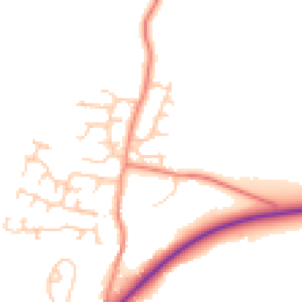 Daytime road noise heatmap for S75 4LG
