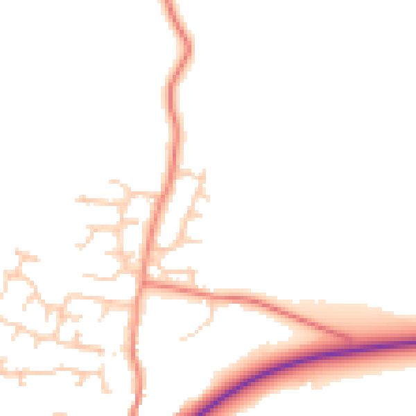 Daytime road noise heatmap for S75 4NP