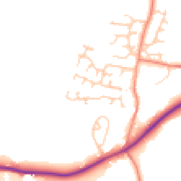 Daytime road noise heatmap for S75 4NU