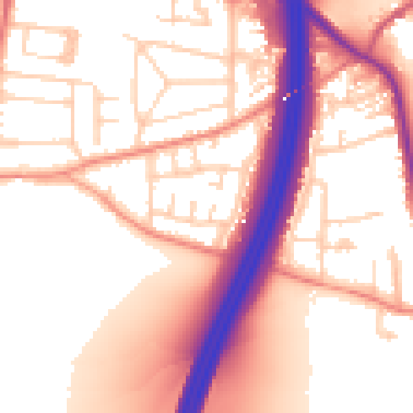 Daytime road noise heatmap for S75 5EX