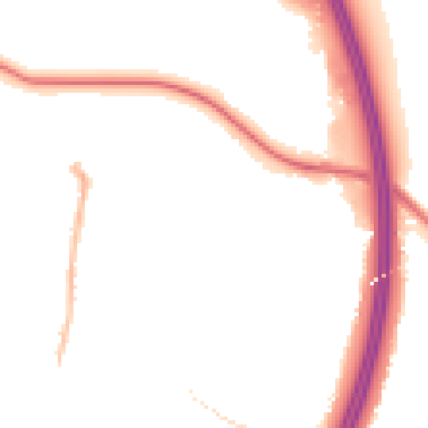 Night-time road noise heatmap for S75 5LF