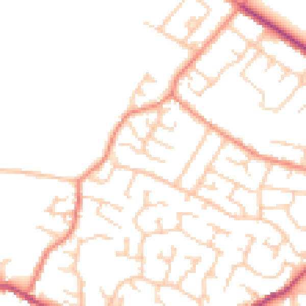 Daytime road noise heatmap for S75 5QA