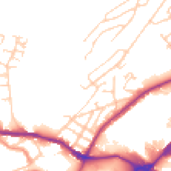 Daytime road noise heatmap for S9 1AA