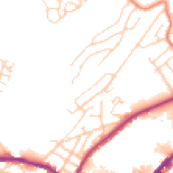 Daytime road noise heatmap for S9 1AB