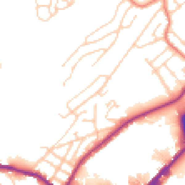Daytime road noise heatmap for S9 1EB
